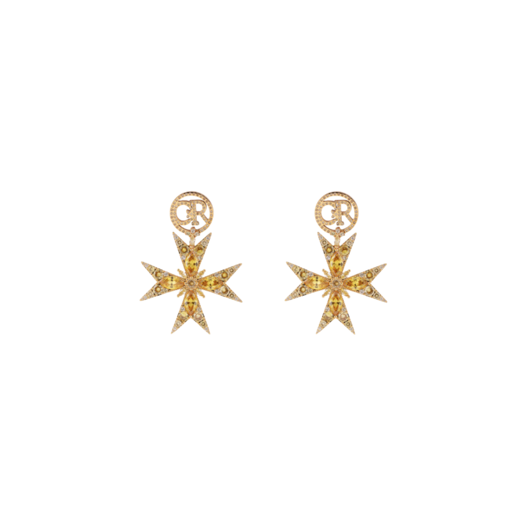 8 POINT CROSS EARRINGS