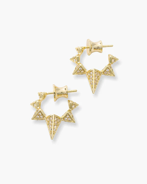 Gabriella Pavè Spiked Hoop Earrings