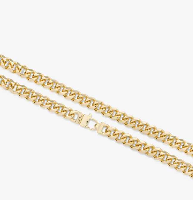 Julian Cuban Chain Necklace 6.8mm Gold