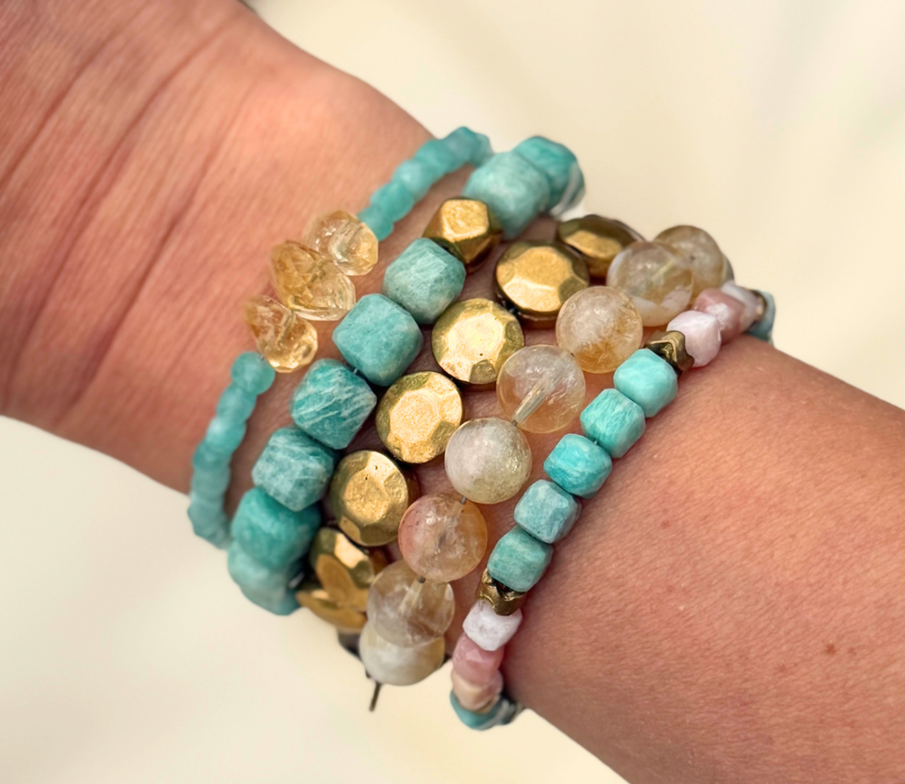 REMIX: AMAZONITE CUBES BRACELET