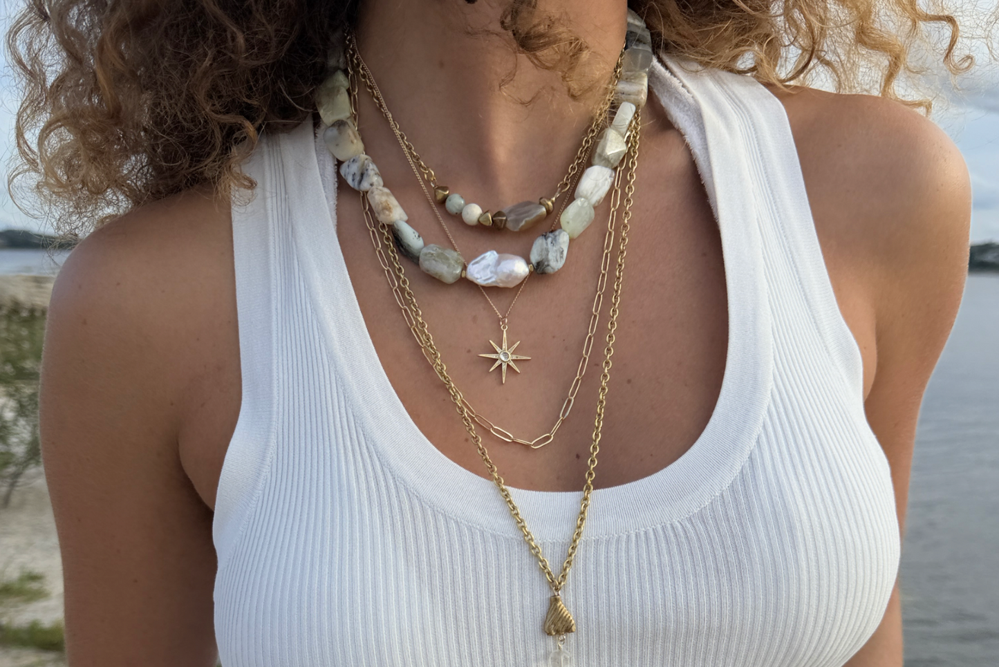PERUVIAN BLUE OPAL & BAROQUE PEARL NECKLACE (LIMITED EDITION)