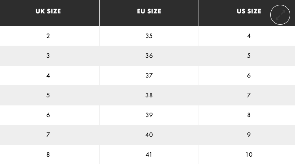 Shoe Sizes Conversion