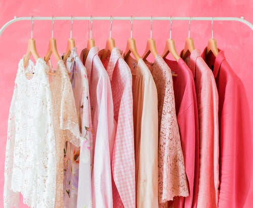 Organizing closet by color