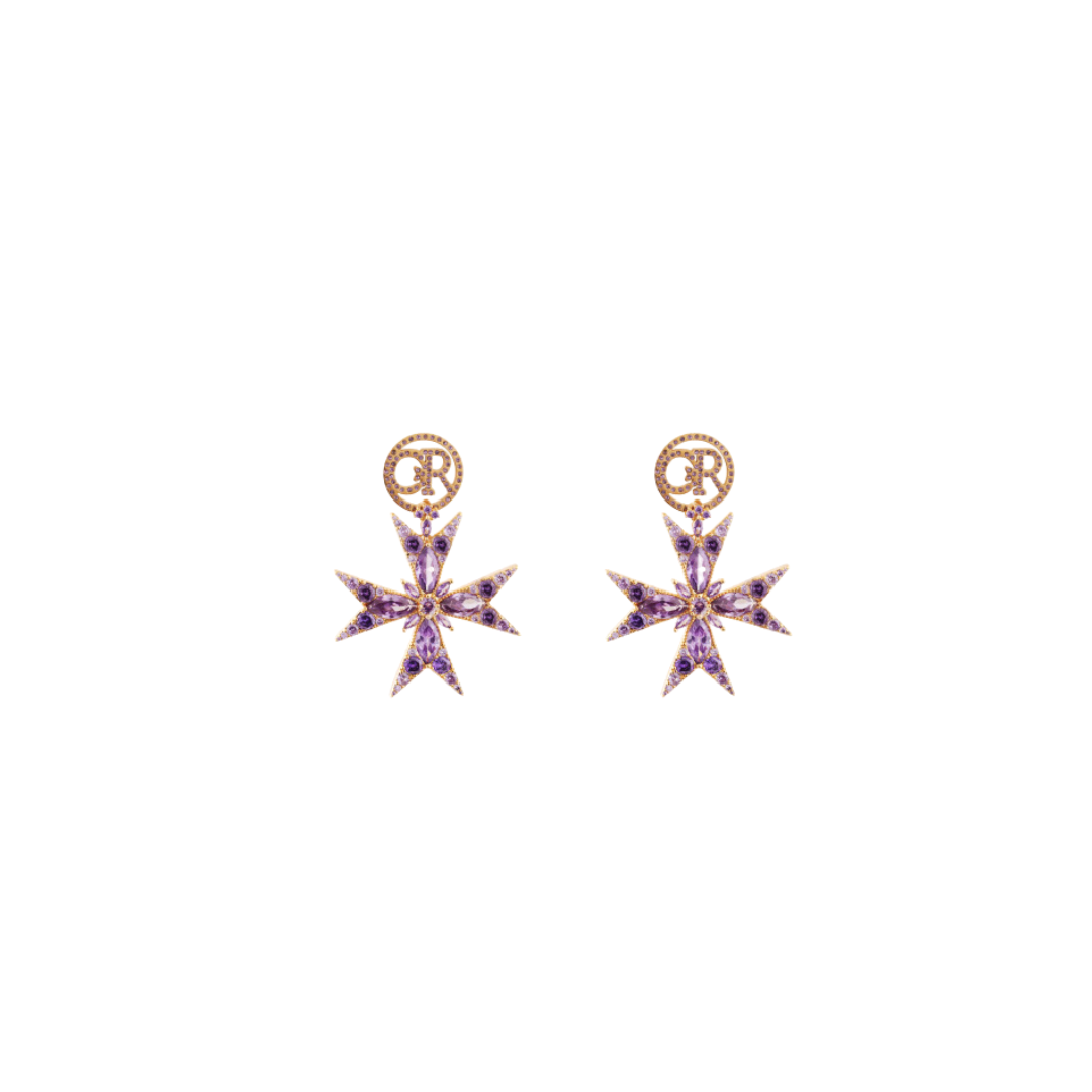 8 POINT CROSS EARRINGS