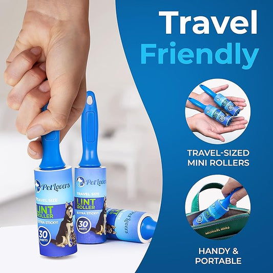 Travel Sized Lint Rollers, Pack of 4