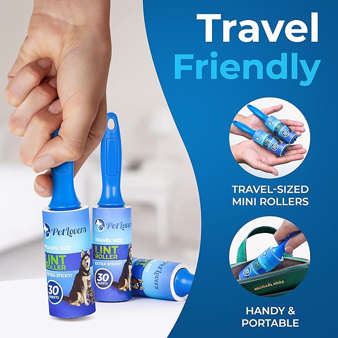 Travel Sized Lint Rollers, Pack of 4
