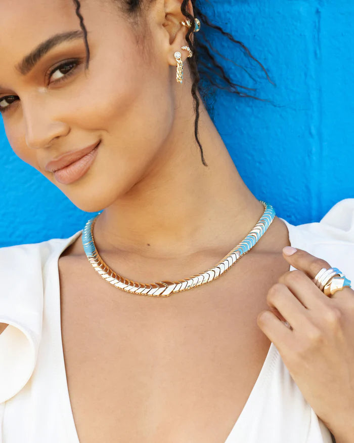 Serpent Herringbone Collar