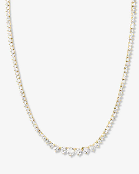 Not Your Basic Graduated Tennis Necklace 16"