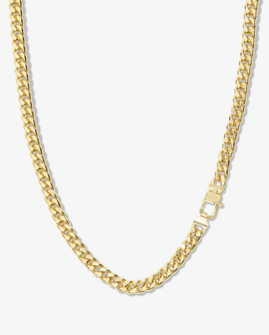 Julian Cuban Chain Necklace 6.8mm Gold