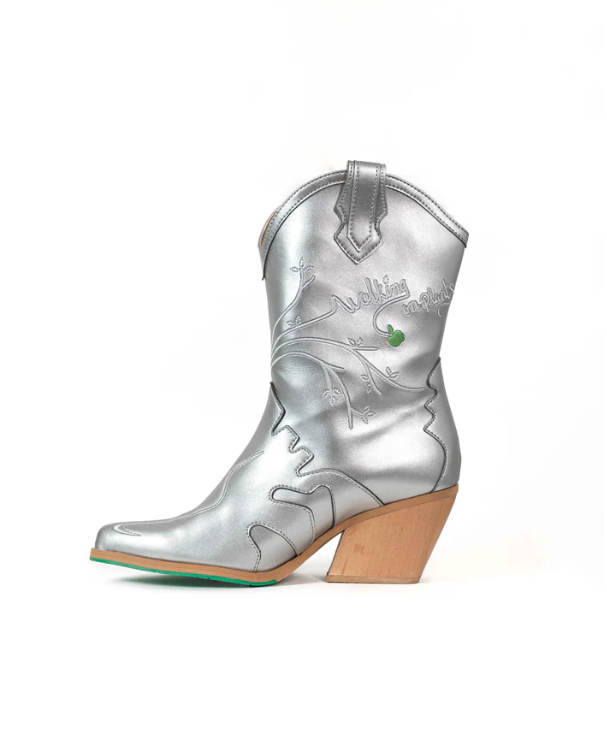 Sofie Vegan Boots Silver - Limited Edition