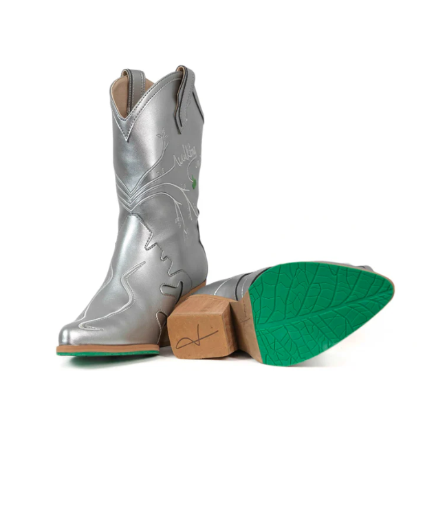 Sofie Vegan Boots Silver - Limited Edition