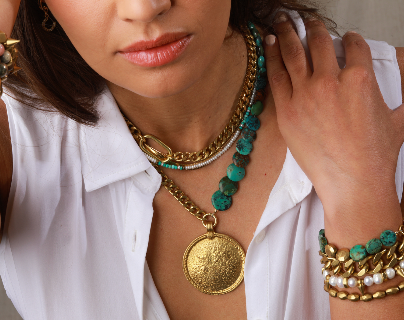 TURQUOISE & SHIELD (LIMITED-EDITION) NECKLACE