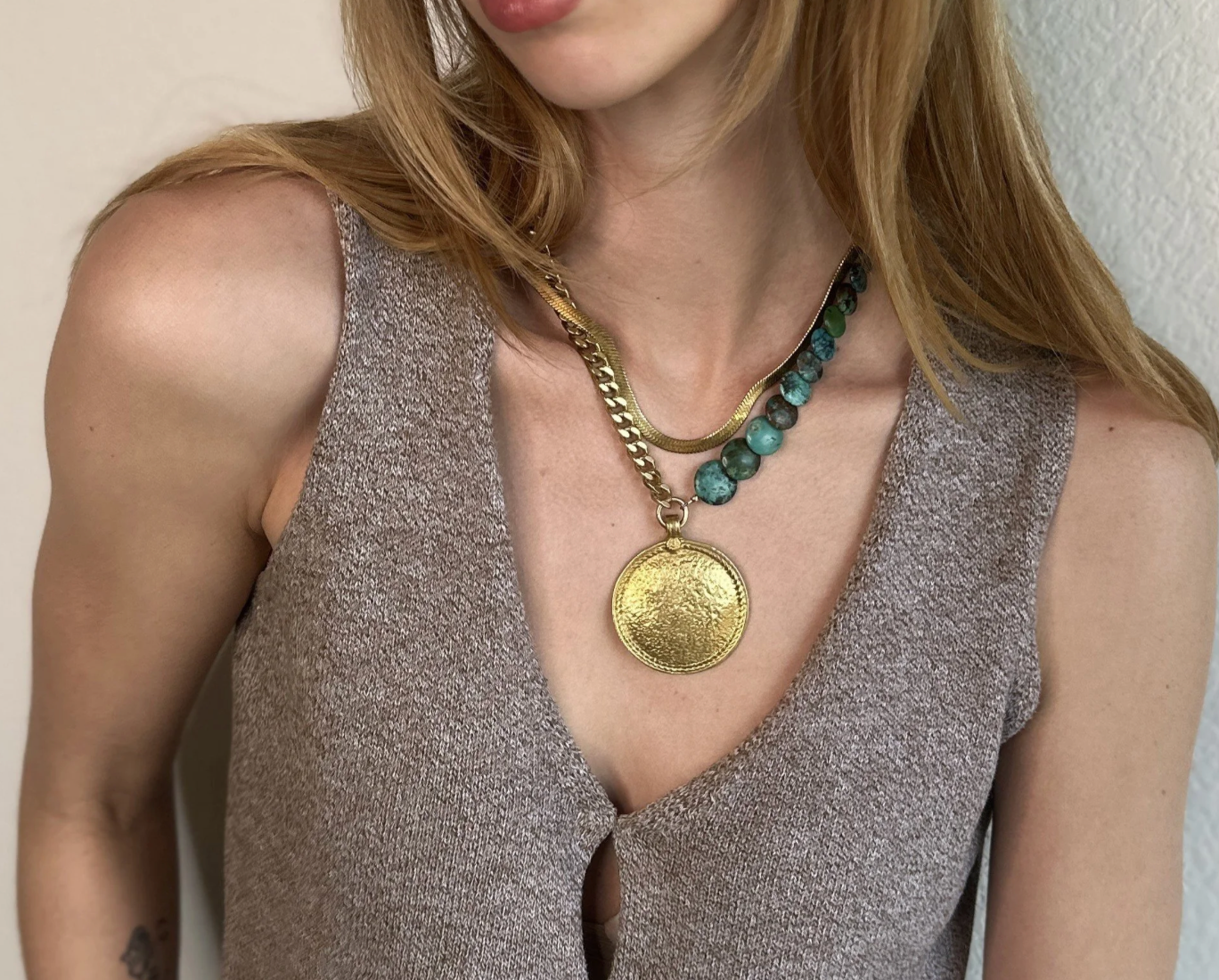 TURQUOISE & SHIELD (LIMITED-EDITION) NECKLACE