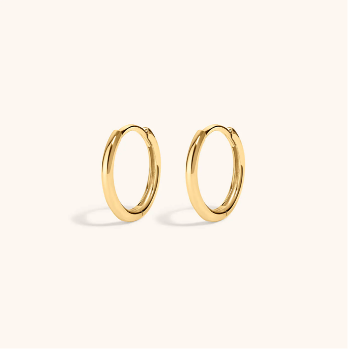 Classic Huggie Hoops in 14k Gold
