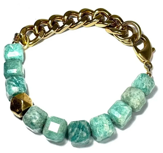 REMIX: AMAZONITE CUBES BRACELET