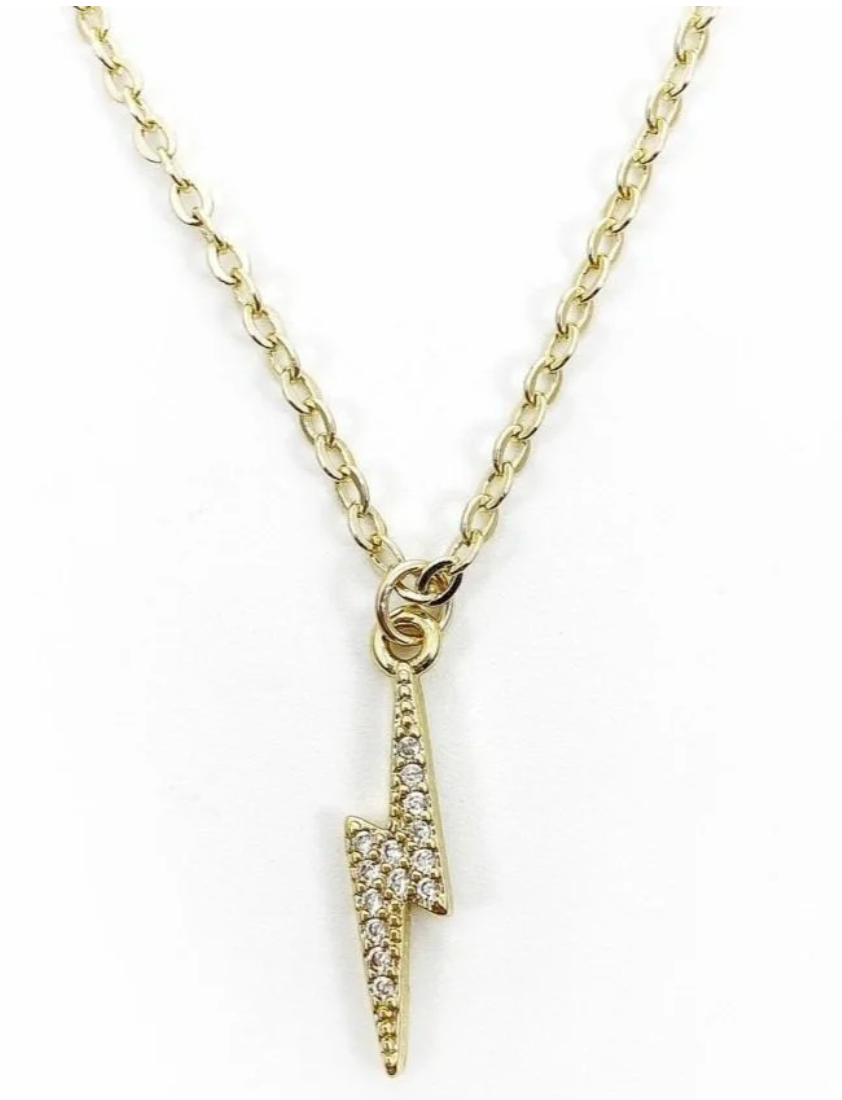 PAVÉ LIGHTNING BOLT NECKLACE