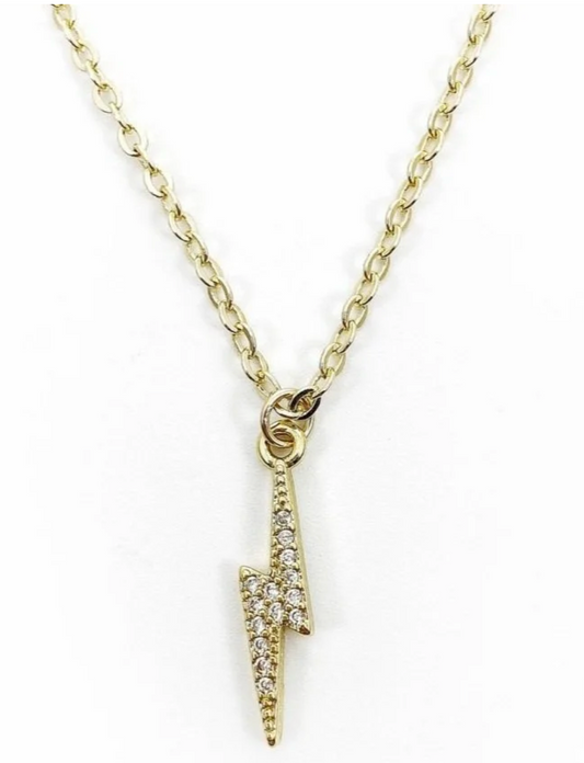 PAVÉ LIGHTNING BOLT NECKLACE