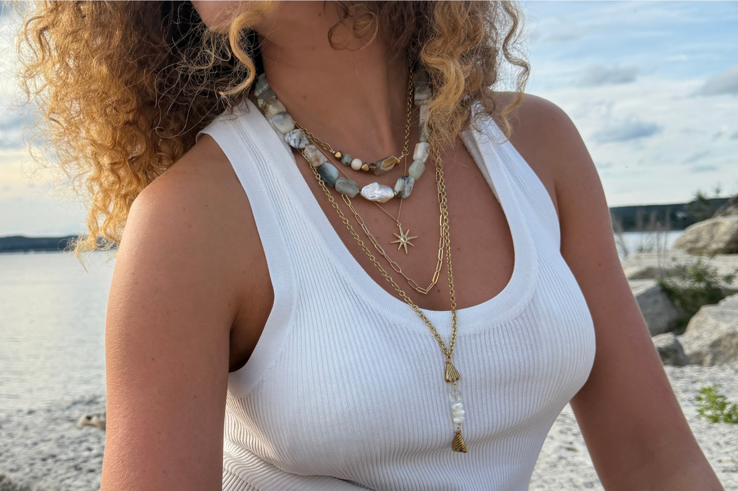 PERUVIAN BLUE OPAL & BAROQUE PEARL NECKLACE (LIMITED EDITION)