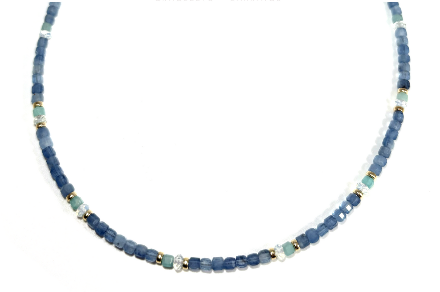 MINI BEADED SANTA MARIA AQUAMARINE & AMAZONITE NECKLACE
