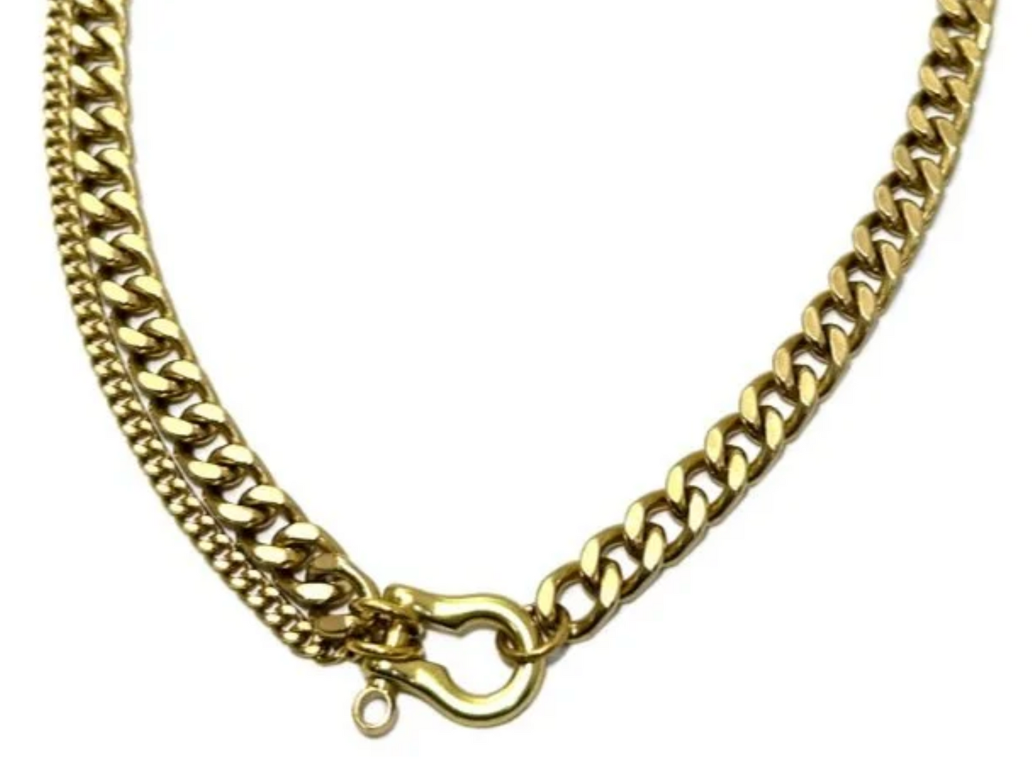 SHACKLE DUO: ALL BRASS NECKLACE