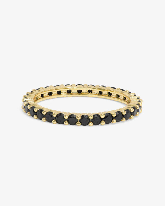 The Baby Heiress Ring, Gold|Black Diamondettes