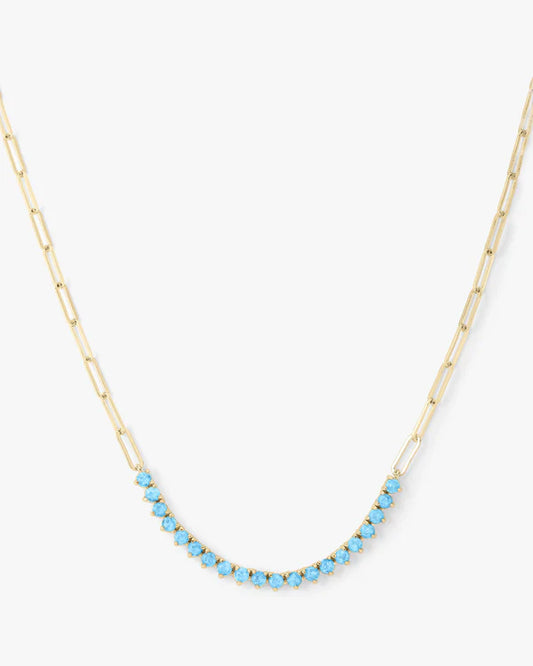 Not Your Basic Blue Opal Samantha Tennis Necklace