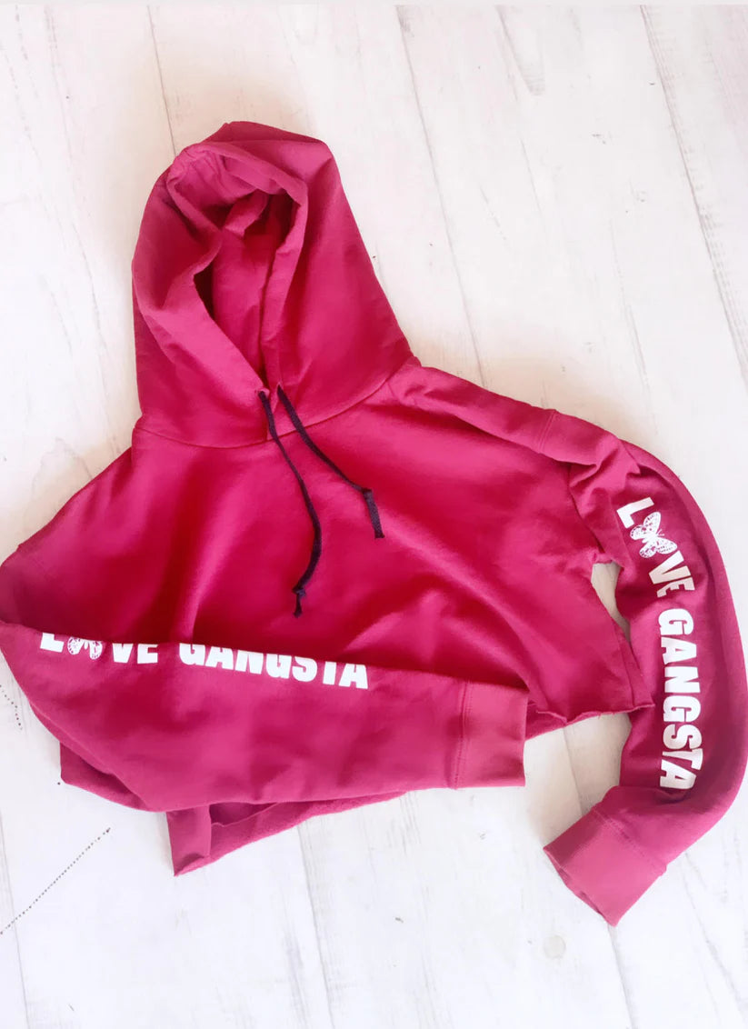 Love Gangsta Cropped Hoodie