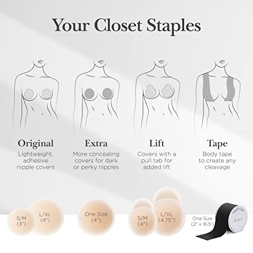 Adhesive Nipple Covers with Travel Case Regular & Plus Size