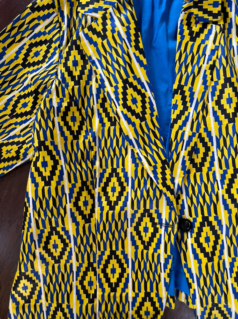African Print Jacket Details