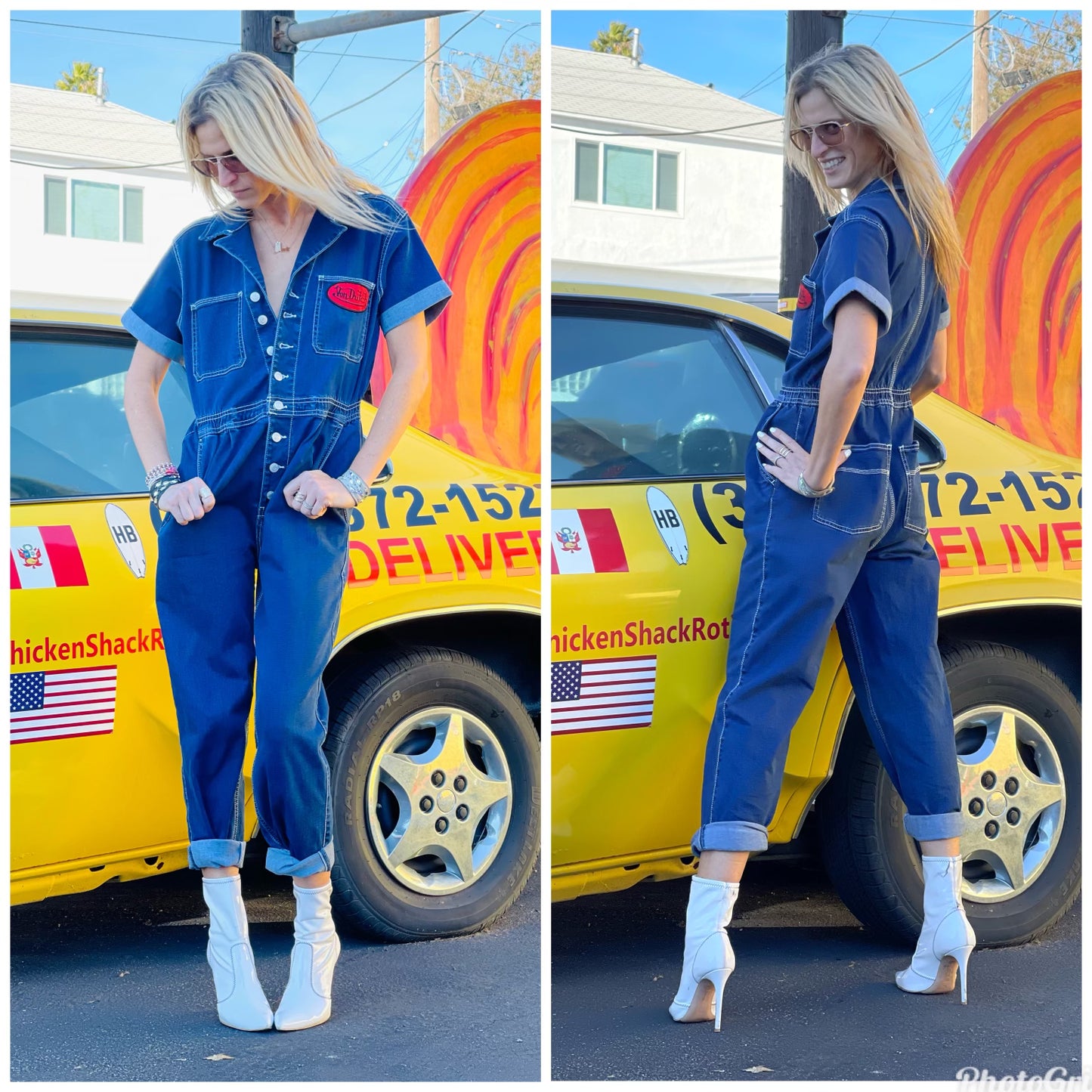 Jordache Jumpsuit Front and Back