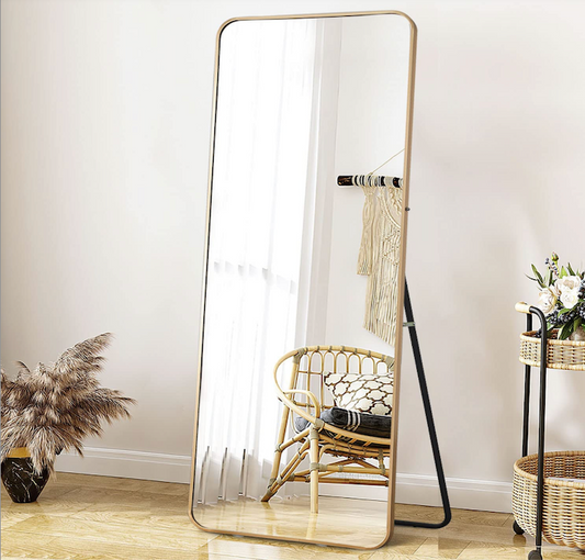 Gold Trim Full Length Mirror