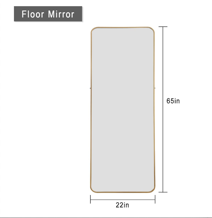 Gold Trim Full Length Mirror