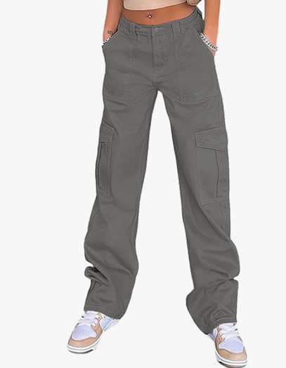 Grey Y2K Cargo Pants