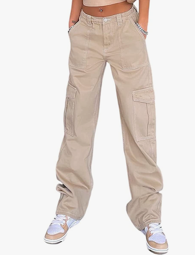 Khaki Y2K Cargo Pants